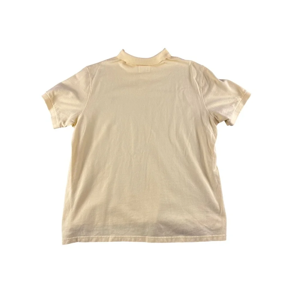 J Crew Polo Shirt Mens‎ XLarge Light Yellow Short Sleeve Embroidered Polo